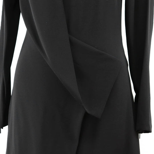 GUCCI one piece [Outer material] 100% silk, 67% rayon [Lining] 94% silk, 6% lycra [Leather part] Sheepskin black Women 38 Used Authentic