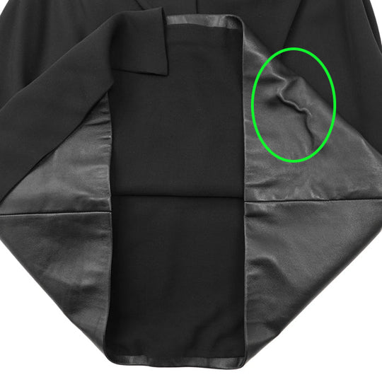 GUCCI one piece [Outer material] 100% silk, 67% rayon [Lining] 94% silk, 6% lycra [Leather part] Sheepskin black Women 38 Used Authentic