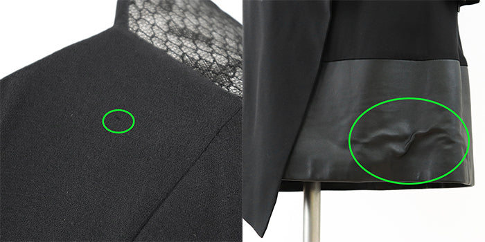 GUCCI one piece [Outer material] 100% silk, 67% rayon [Lining] 94% silk, 6% lycra [Leather part] Sheepskin black Women 38 Used Authentic