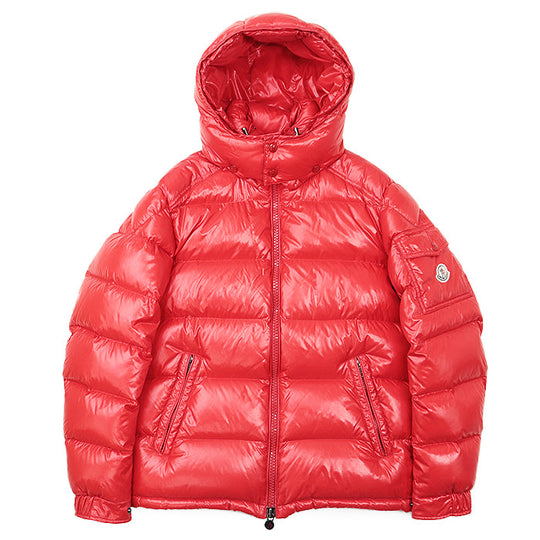 MONCLER Down jacket 100% nylon [Filling] 90% down, 10% feather Red MAYA mens 1 Used Authentic