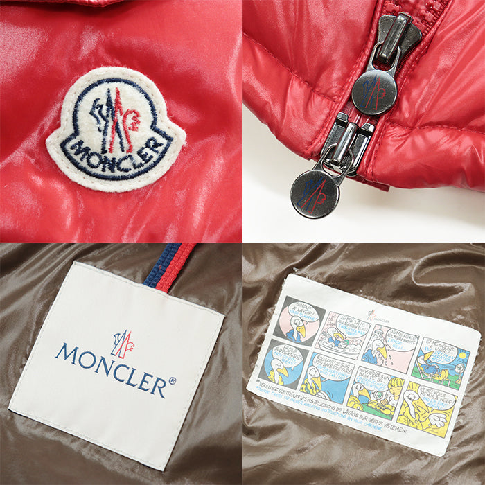 MONCLER Down jacket 100% nylon [Filling] 90% down, 10% feather Red MAYA mens 1 Used Authentic