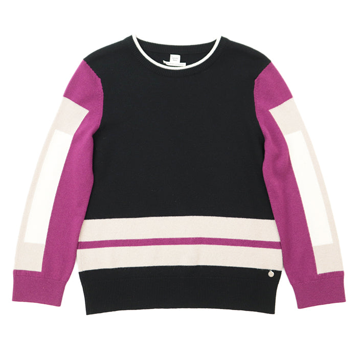 HERMES sweater [Outer material] 100% cashmere Black multicolor Women 40 Used Authentic