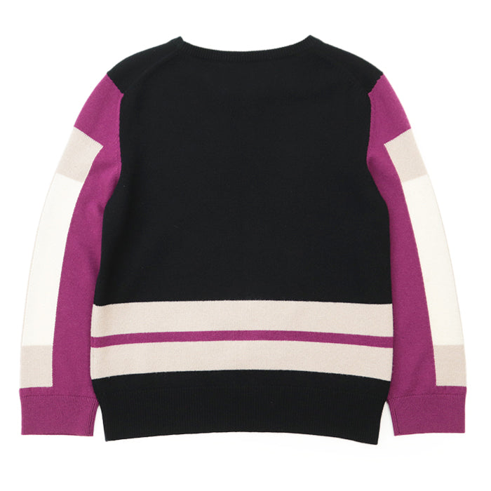 HERMES sweater [Outer material] 100% cashmere Black multicolor Women 40 Used Authentic