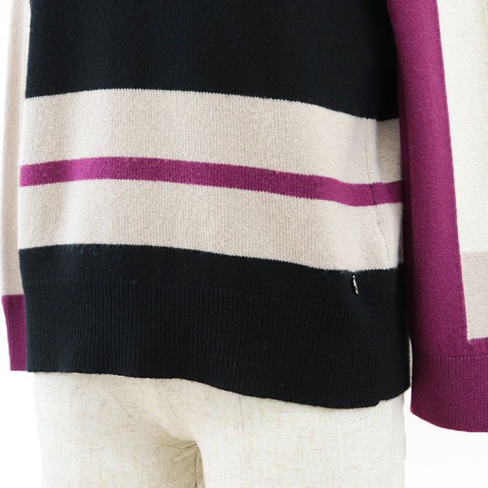 HERMES sweater [Outer material] 100% cashmere Black multicolor Women 40 Used Authentic