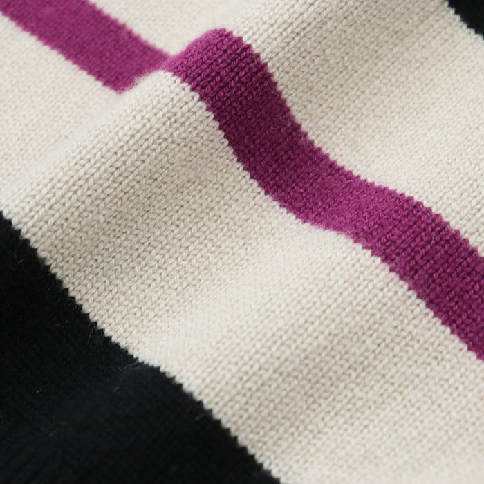 HERMES sweater [Outer material] 100% cashmere Black multicolor Women 40 Used Authentic