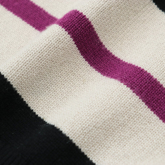 HERMES sweater [Outer material] 100% cashmere Black multicolor Women 40 Used Authentic