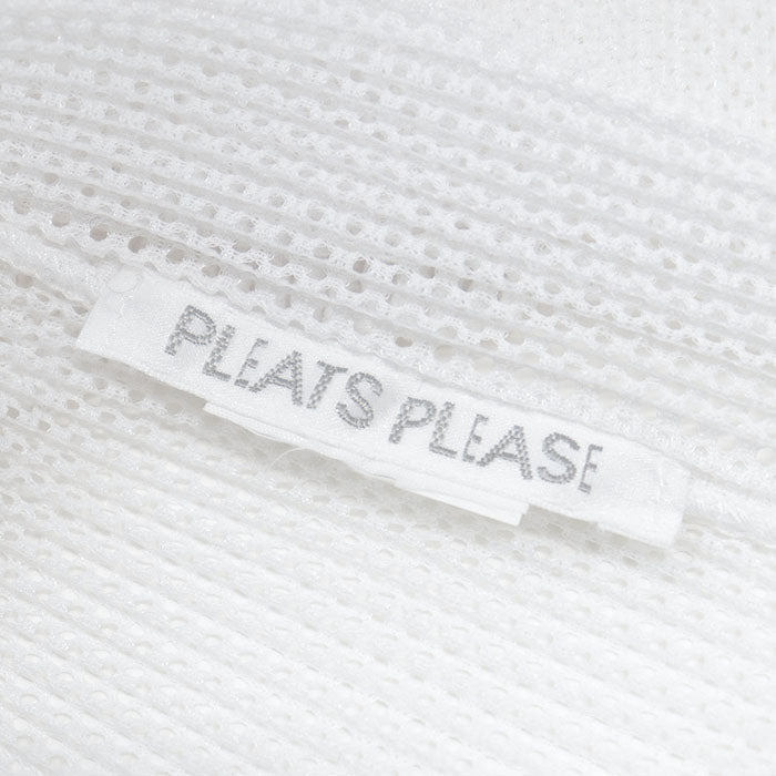 PLEATS PLEASE Cut Polyester (Unknown as the tag is missing) white Women The size is unknown because the tag has been cut off Used Authentic
