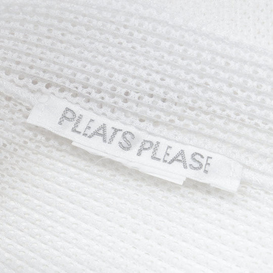 PLEATS PLEASE Cut Polyester (Unknown as the tag is missing) white Women The size is unknown because the tag has been cut off Used Authentic