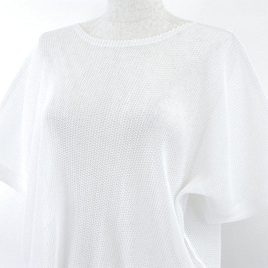 PLEATS PLEASE Cut Polyester (Unknown as the tag is missing) white Women The size is unknown because the tag has been cut off Used Authentic