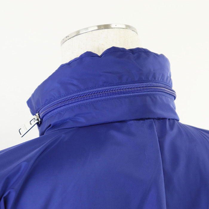 PRADA Blouson 100% recycled polyamide [Leather part] 100% calf leather blue Women 40 Used Authentic