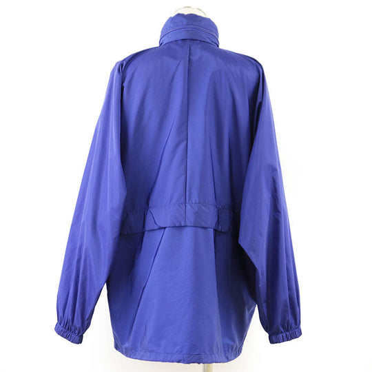 PRADA Blouson 100% recycled polyamide [Leather part] 100% calf leather blue Women 40 Used Authentic
