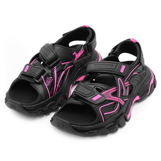 BALENCIAGA Sandals 617543 fabric% Black, Pink Women 36 Used Authentic