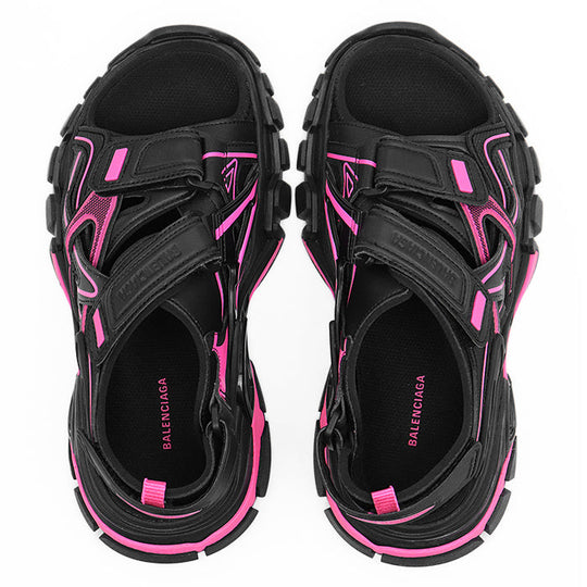BALENCIAGA Sandals 617543 fabric% Black, Pink Women 36 Used Authentic