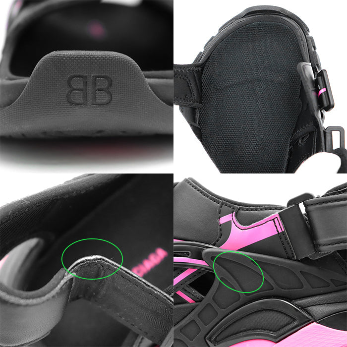 BALENCIAGA Sandals 617543 fabric% Black, Pink Women 36 Used Authentic