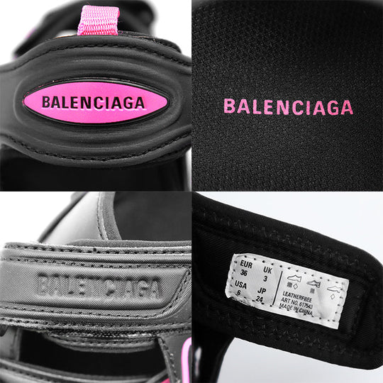 BALENCIAGA Sandals 617543 fabric% Black, Pink Women 36 Used Authentic
