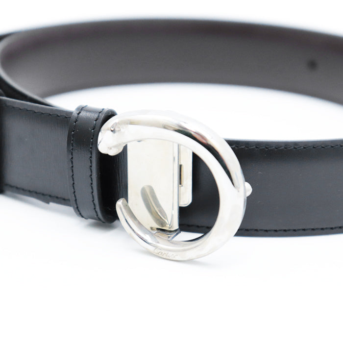 CARTIER belt Cowhide black