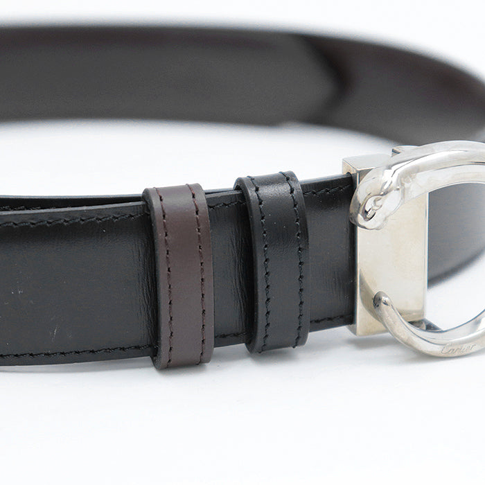 CARTIER belt Cowhide black