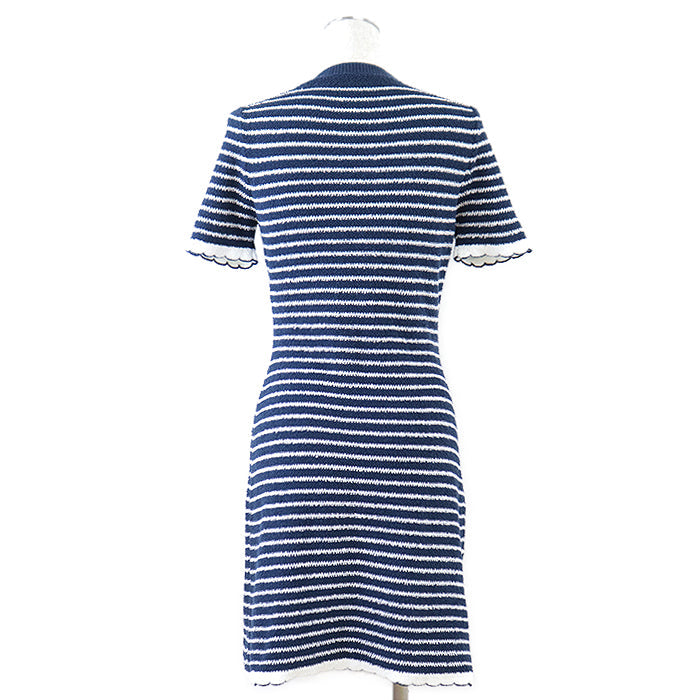 Miu Miu one piece 65% cotton, 35% polyamide Navy, White MMA769 S231 119T Women 38 Used Authentic