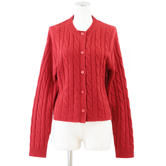 Miu Miu knit cashmere Red Women 40 Used Authentic