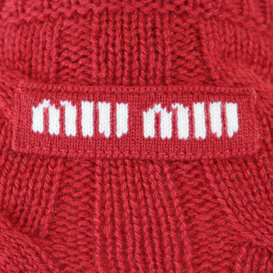 Miu Miu knit cashmere Red Women 40 Used Authentic