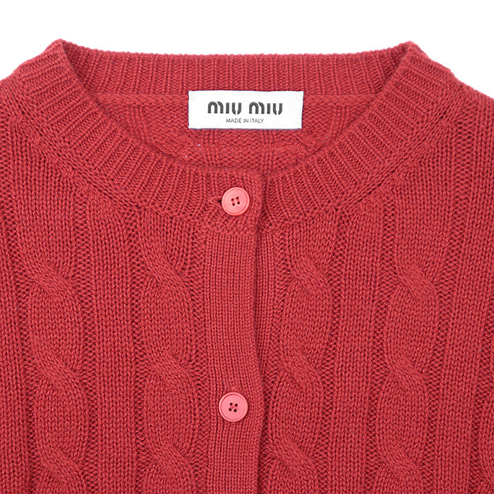 Miu Miu knit cashmere Red Women 40 Used Authentic