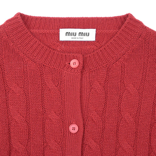 Miu Miu knit cashmere Red Women 40 Used Authentic