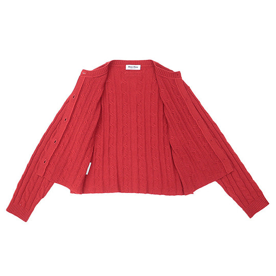 Miu Miu knit cashmere Red Women 40 Used Authentic