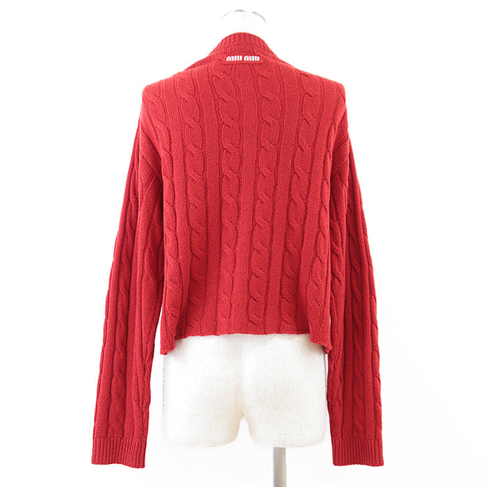 Miu Miu knit cashmere Red Women 40 Used Authentic