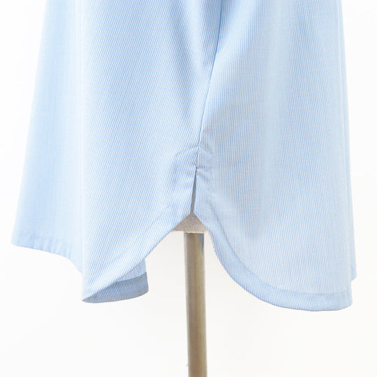 FENDI Short sleeve shirt wool Light blue, white FS1076 AN04