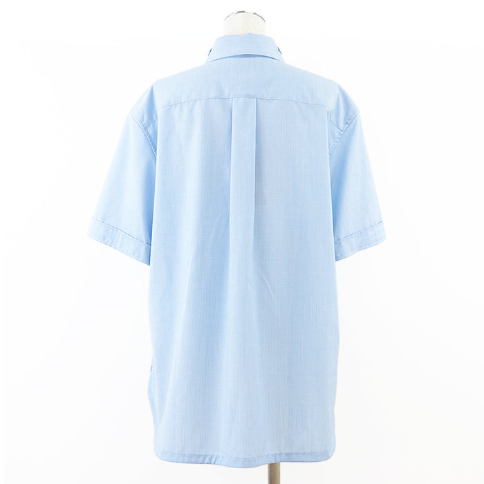 FENDI Short sleeve shirt wool Light blue, white FS1076 AN04