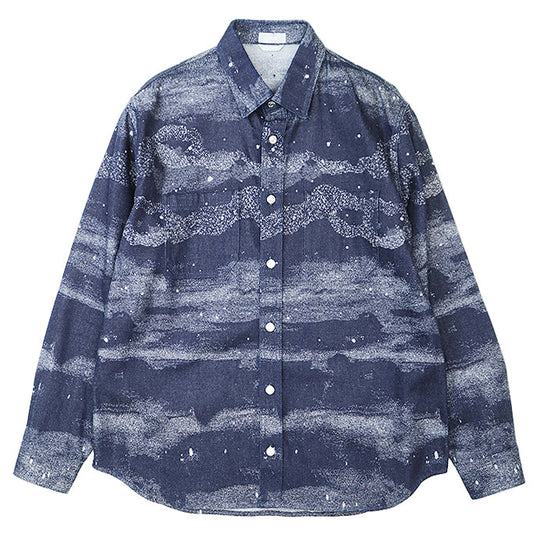 Dior Long sleeve shirt 043D584F5338 cotton Dark indigo 40