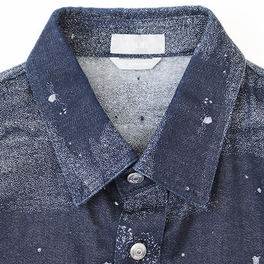 Dior Long sleeve shirt 043D584F5338 cotton Dark indigo 40