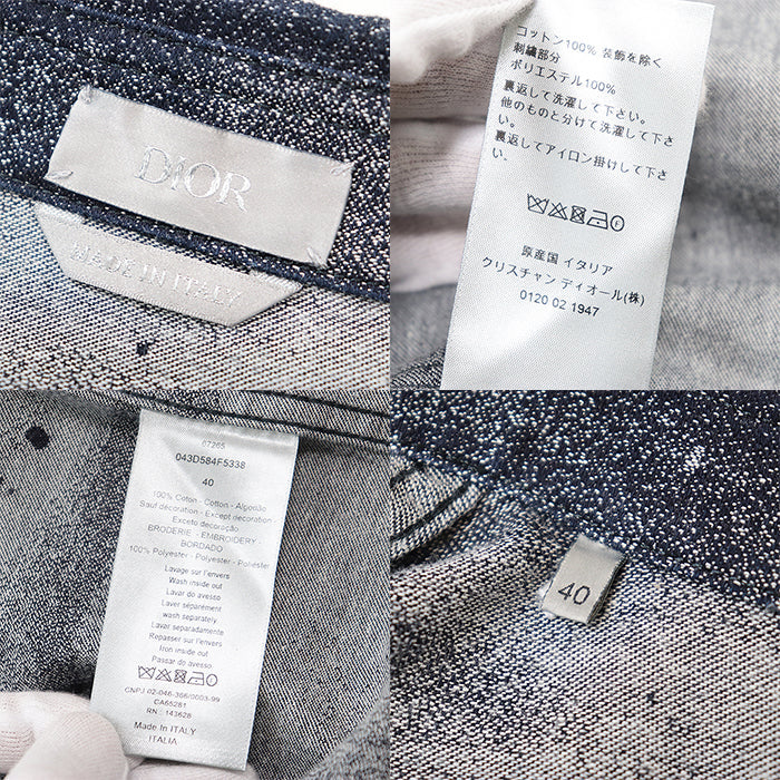 Dior Long sleeve shirt 043D584F5338 cotton Dark indigo 40