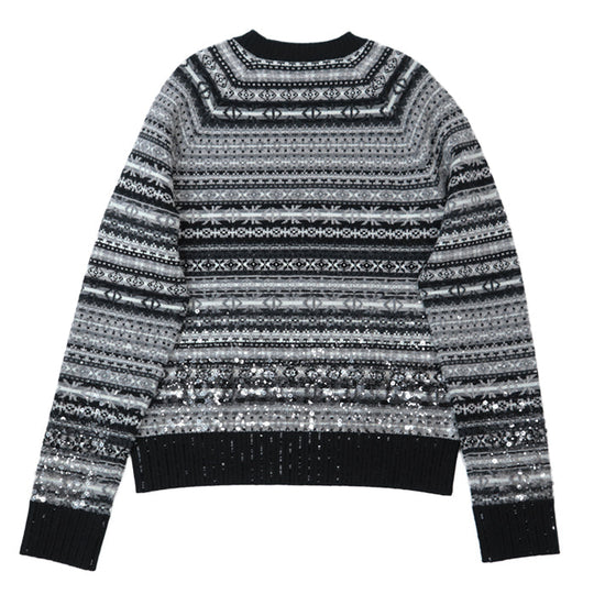 Dior knit Embroidered part: 80% polyester, 20% nylon [Outer material] 100% wool White black gray mens M Used Authentic