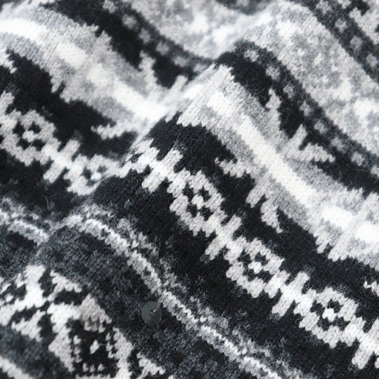 Dior knit Embroidered part: 80% polyester, 20% nylon [Outer material] 100% wool White black gray mens M Used Authentic