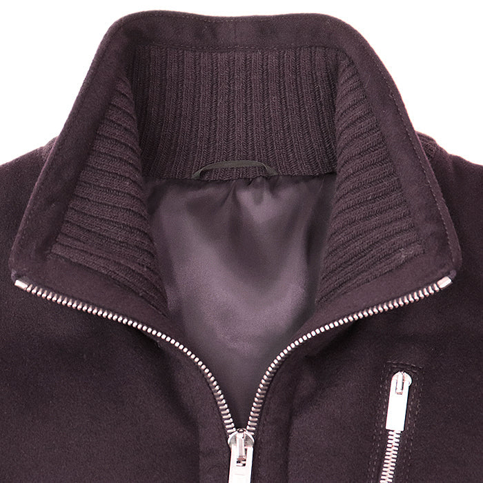 HERMES Down jacket [Outer material] 100% cashmere [Lining] 100% cupra [Filling] 95% down, 5% feather dark purple mens 52 Used Authentic