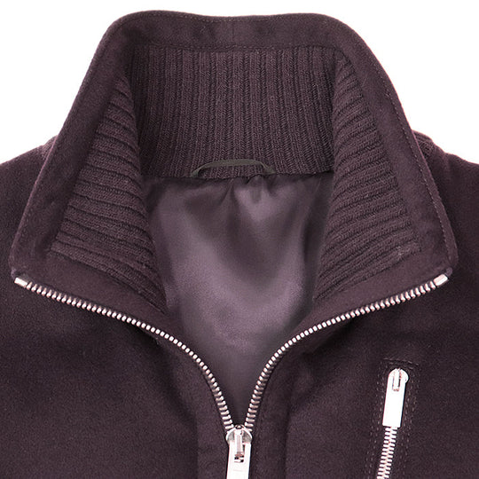 HERMES Down jacket [Outer material] 100% cashmere [Lining] 100% cupra [Filling] 95% down, 5% feather dark purple mens 52 Used Authentic