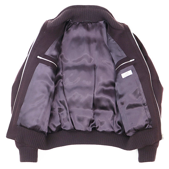 HERMES Down jacket [Outer material] 100% cashmere [Lining] 100% cupra [Filling] 95% down, 5% feather dark purple mens 52 Used Authentic