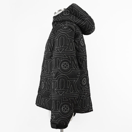 LOUIS VUITTON Down jacket RM231M R29 HOB16E [Outer material] 100% polyester [Lining] 69% polyester, 31% cotton [Filling] 90% down, 10% feather Black, White mens 50 Used Authentic