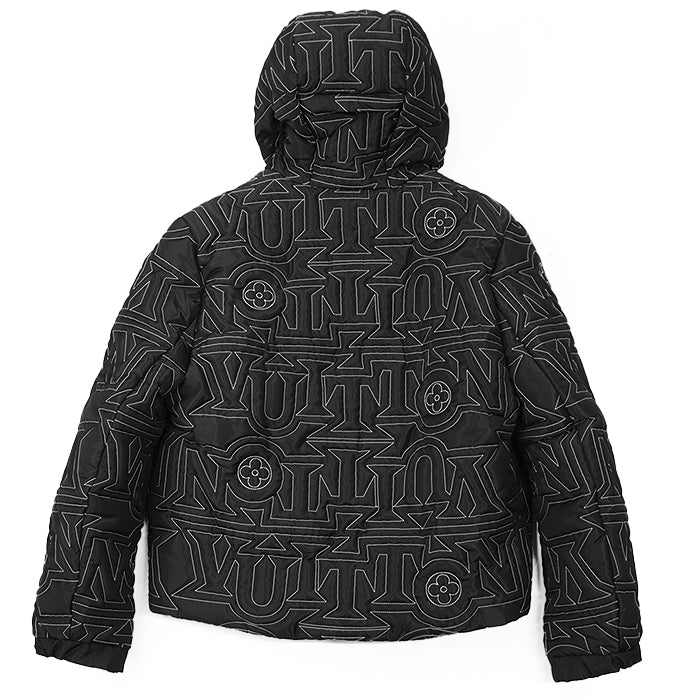 LOUIS VUITTON Down jacket RM231M R29 HOB16E [Outer material] 100% polyester [Lining] 69% polyester, 31% cotton [Filling] 90% down, 10% feather Black, White mens 50 Used Authentic