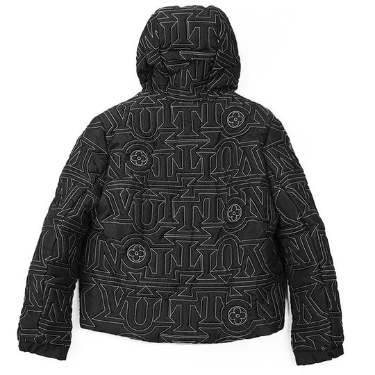 LOUIS VUITTON Down jacket RM231M R29 HOB16E [Outer material] 100% polyester [Lining] 69% polyester, 31% cotton [Filling] 90% down, 10% feather Black, White mens 50 Used Authentic