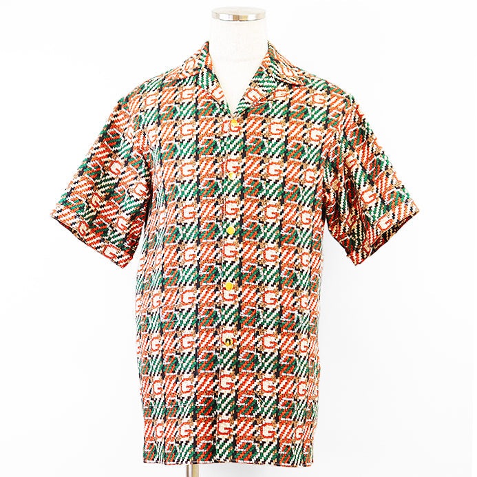 GUCCI Short sleeve shirt 623168 cotton 100% multicolor mens 46 Used Authentic