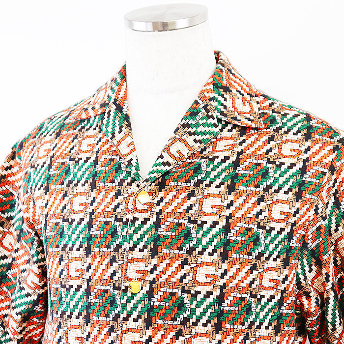 GUCCI Short sleeve shirt 623168 cotton 100% multicolor mens 46 Used Authentic