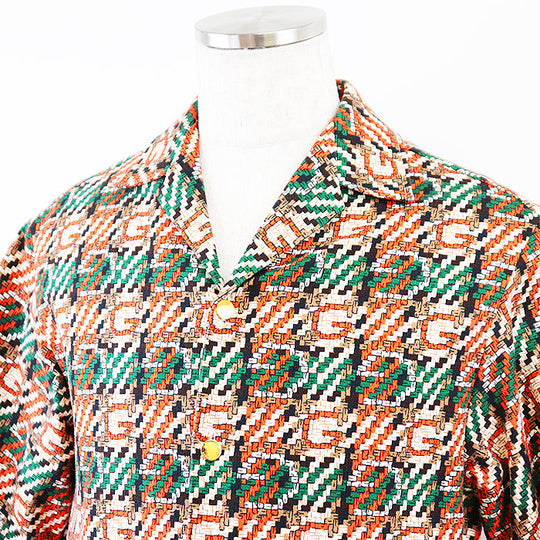 GUCCI Short sleeve shirt 623168 cotton 100% multicolor mens 46 Used Authentic