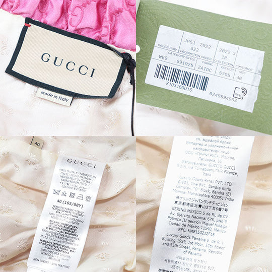 GUCCI Other outerwear [Outer fabric] 100% silk [Lining] 100% rayon [Other fabric] 100% polyester pink 691925 ZAIDC 5705 Women 40 Used Authentic
