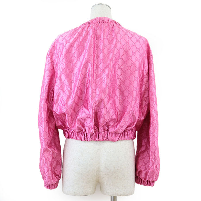 GUCCI Other outerwear [Outer fabric] 100% silk [Lining] 100% rayon [Other fabric] 100% polyester pink 691925 ZAIDC 5705 Women 40 Used Authentic