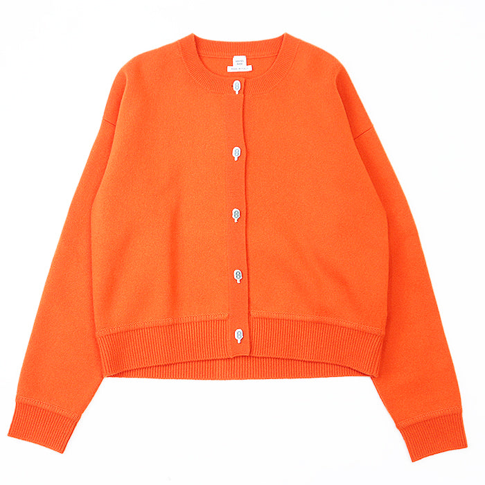 HERMES knit 97% cashmere, 2% nylon Orange Women 36 Used Authentic