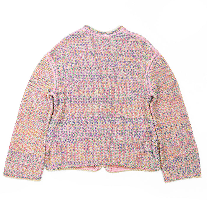CHANEL knit P56616 61% silk, 28% cotton Pink, Multicolor Women 36 Used Authentic
