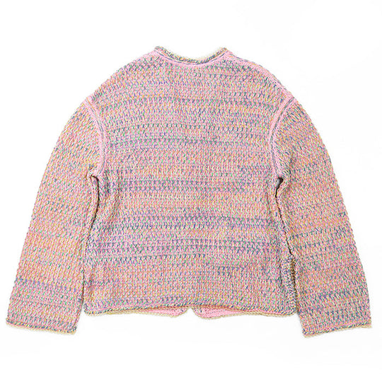CHANEL knit P56616 61% silk, 28% cotton Pink, Multicolor Women 36 Used Authentic