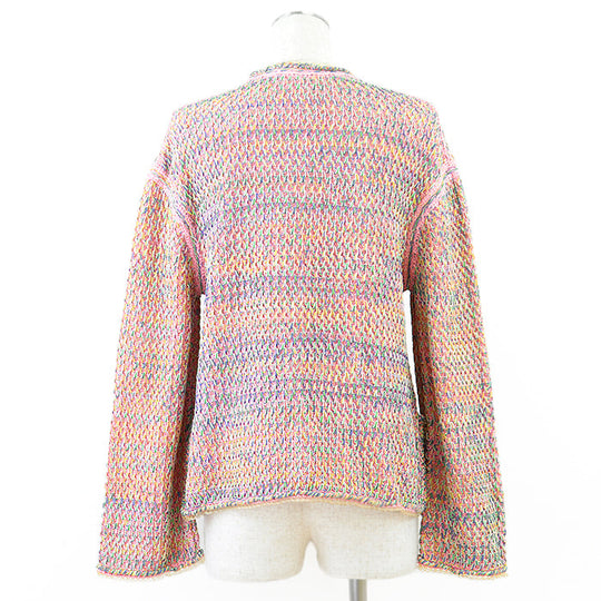 CHANEL knit P56616 61% silk, 28% cotton Pink, Multicolor Women 36 Used Authentic